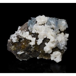 Baryte on Fluorite and Dolomite Moscona Mine M05636